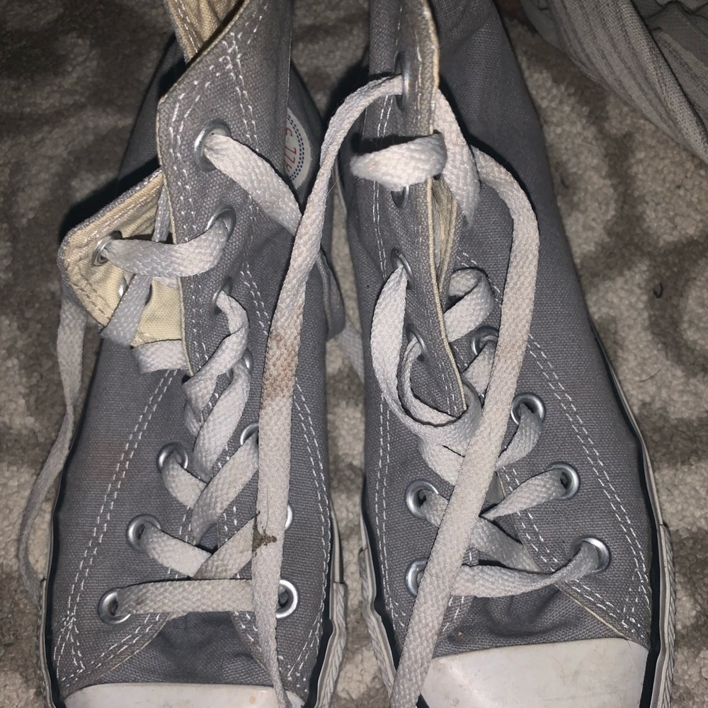 Grey high top Chuck Taylor’s